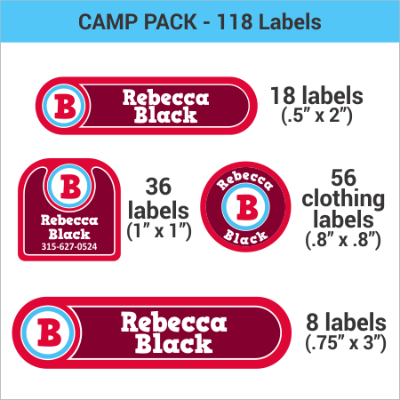 Camp Label, Kids Camp Labels