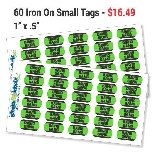 Iron On Labels | Small Tag Labels - price per 60 labels