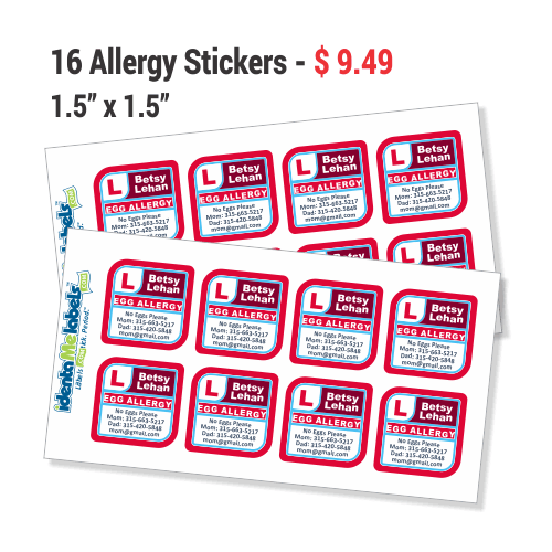 Allergy Labels Food Allergy Labels IdentaMe Labels