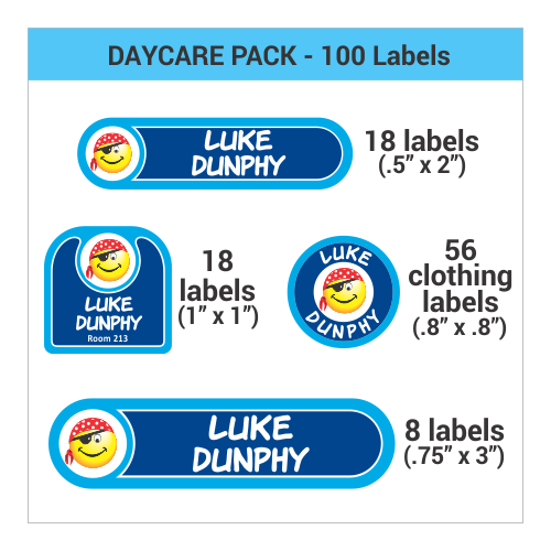 Pom Pom Daycare Labels Pack