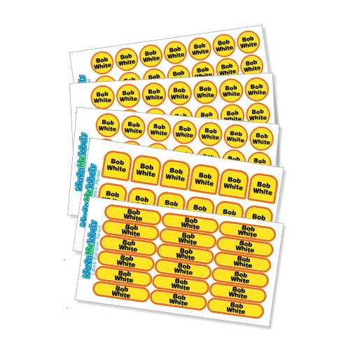 100 Nursing Home Labels for Clothing, Sew On Material
